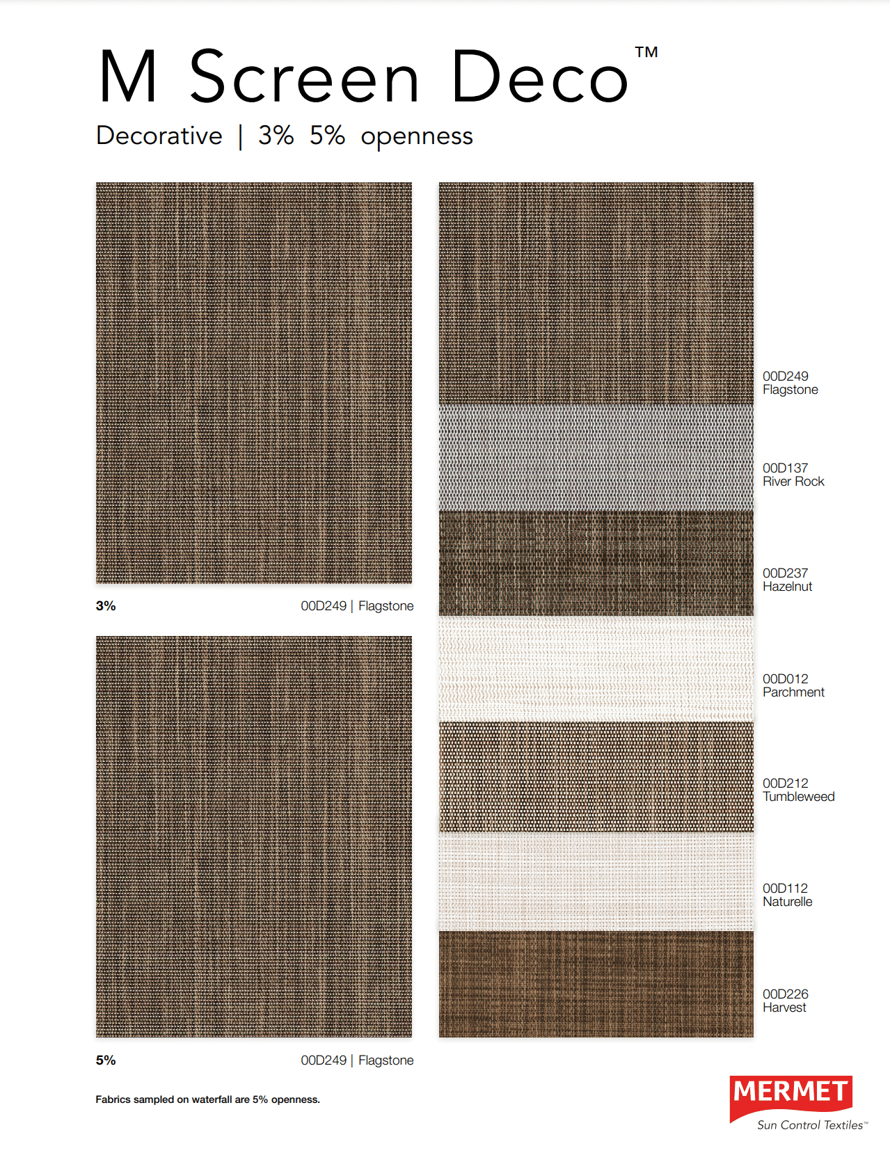 Mermet® M Screen Deco™ Sample Card