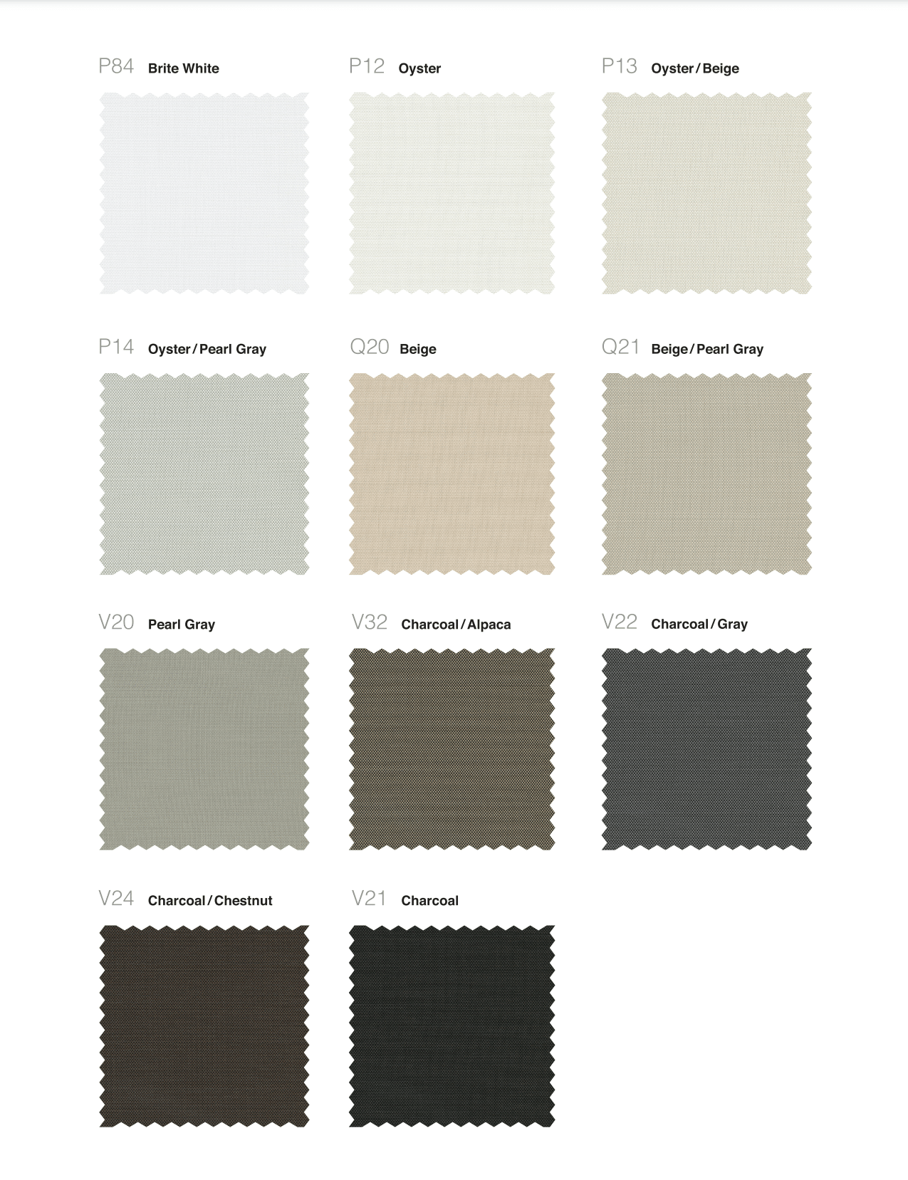 Phifer® SheerWeave® 2500/2410/2390/2360 Sample Card