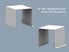 5" x 5" Shade Pocket w/Tile Support Sample (White) for Commercial Roller Shades