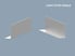 CRS/WT Shade - 1" x 2" Light Stop Angle, 2'' Sample (White) for Commercial Roller Shades